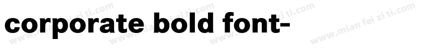 corporate bold font字体转换